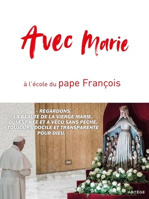 cover image of Avec Marie, à l'école du pape François
